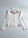Harley-Davidson Women's Cream Belted Zip-Up Jacket (M)