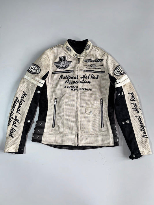 NHRA National Hot Rod Association “A World Powerhouse” 50th Anniversary Vintage Mesh Racing Jacket (Paded) (S)