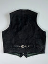 Dakota Concho-Button Leather Vest (XL)