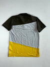 Eider Colour Block Polo with Chest Pocket – Olive Grey Yellow (L)