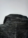 Le Blues Vintage Black Genuine Suede Leather Harrington Jacket (L)