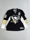 Reebok RBK NHL Pittsburgh Penguins #9 Knegt Captain’s C Hockey Jersey Black Size (XL)
