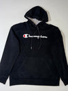 Champion Black Script Logo Hoodie (XL)