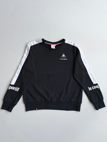 Le Coq Sportif | Black White France Panel Crewneck | (XS)