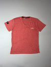 National Geographic | Coral Red V-Neck Tee | (L)