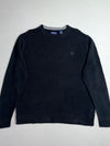 Chaps | Black Cotton Knit Crewneck Sweater (XL)