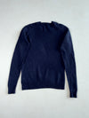 Lacoste Navy Wool Blend Crewneck Sweater – Croc Patch Logo (S)