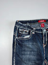 Riflessi  Dark Wash Rhinestone Bootcut Jeans (W:30|L:39)