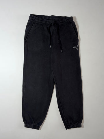 Vintage Puma Black Fleece Jogger Sweatpants (W:30) (L:37)