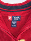 Chaps Striped Quarter-Zip Sweater – Burgundy/Navy (2XL)
