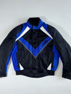 Proof Blue V-Panel Vintage Motorcycle Jacket Padded (2XL)