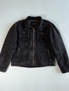 Bernardi Collection Washed Black Canvas Utility Jacket – Multi-Pocket, Quilted Lining (XL)