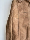Vintage Brown Sheepskin Shearling Aviator Bomber Jacket (S)