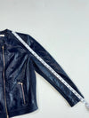 Vintage VA Milano Navy Blue Faux Leather Biker Jacket Women’s (M)