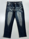 Vintage Dragon Embroidered Tribal Wash Denim Jeans (W:36|L:44)