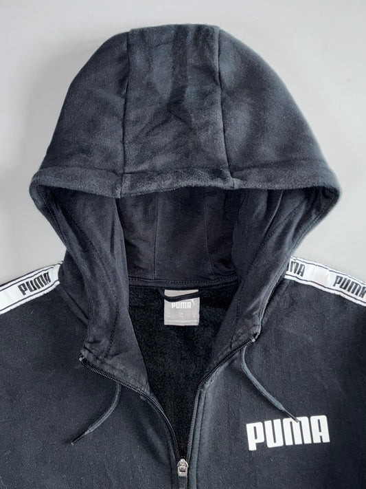 Puma Black Taped Logo Zip Hoodie (XL)
