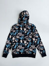 Jizo Bosatsu “The Master” Graphic Hoodie – Black Multi Print  (S/M)
