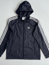 Adidas Originals Black Trefoil Windbreaker Hooded Jacket (Size M/L )