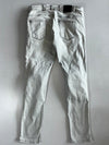 Gms Grey Stonewash Skinny (Padded) Racing/Biker Jeans (W:36|L:44)