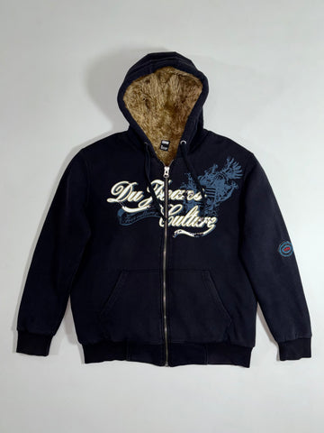 Design United Sherpa Lined Graphic Zip Hoodie – Black (XL)