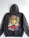 Akama “Lady Luck” Vintage Graphic Hoodie | Biker Pin-Up Rockabilly Print (L)