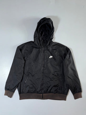Nike Windrunner Hooded Track Jacket Black/Brown Trim (XL)
