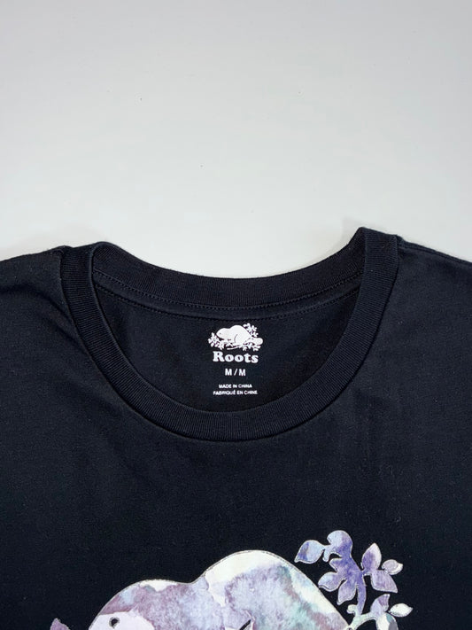 Roots Metallic Beaver Graphic T-Shirt – Black (M)