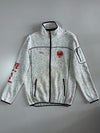 Billy Grey Melange Embroidered Fleece Jacket (XL)