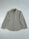 Ralph Lauren Classic Fit Taupe Grey Oxford Button-Down Shirt (2XL)