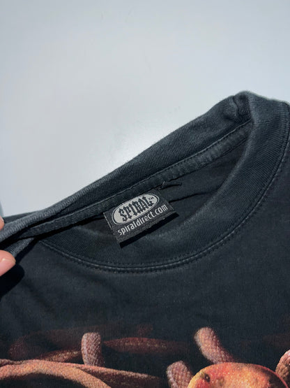 !                                             Spiral 'Snake Pit' Long Sleeved T-Shirt (GOTHIC) Size - (M/S)