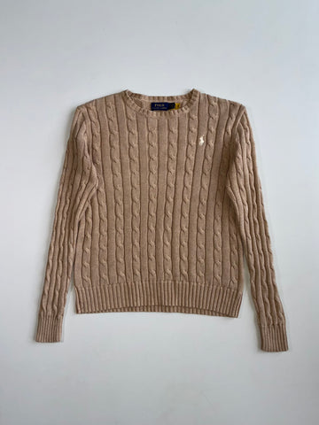 Polo Ralph Lauren Beige Cable Knit Sweater (S)