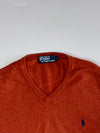Polo Ralph Lauren V-Neck Sweater, Burnt Orange, Size( L)