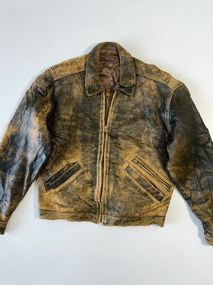 ZSuper Premium Rare Vintage Original Leather Jacket (L/XL)