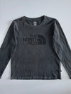 The North Face Easy Regular Fit Tonal Logo Long Sleeve T-Shirt — Charcoal Grey (S)