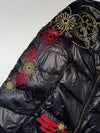 Japanese Sukajan Dragon & Sakura Embroidered Puffer Bomber Jacket (L/XL )