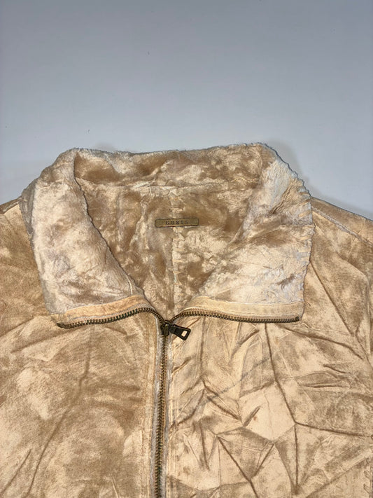 Guess Premium Original Double Zipper Leather Jacket Womens (M)