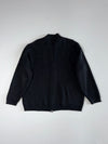 Lacoste Black Ribbed Full-Zip Knit Sweater Jacket (XL)
