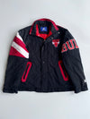 Starter Chicago Bulls Black Red Colorblock Puffer Jacket (2Xl)