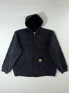 Carhartt Black Heavyweight Full-Zip Workwear Hoodie – Made in Mexico (3XL)