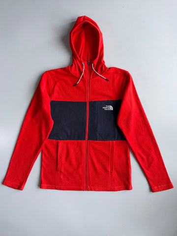 The North Face Fleece Hoodie | Red Navy Colorblock (S)