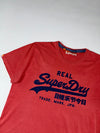 Superdry “Real Superdry” Graphic T-Shirt  Faded Red, Trade Mark JPN (L)
