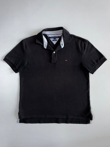 Tommy Hilfiger Vintage Black Classic Fit Polo T-Shirt (L)