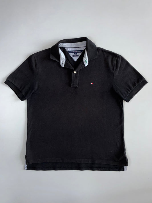 Tommy Hilfiger Vintage Black Classic Fit Polo T-Shirt (L)