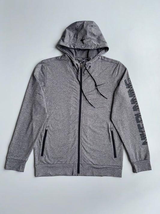 Nike | Grey Dri-Fit Zip Hoodie | (M)