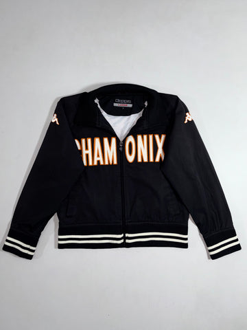 Vintage Kappa Chamonix Embroidered Track Jacket – Black/Orange (S)
