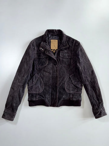 Con Bipel Vera Pelle Suede Bomber (Italian) Jacket (S)