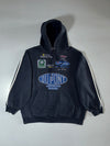 Vintage NASCAR Winston Cup Jeff Gordon DuPont Racing Hoodie Multi-Sponsor Print (2XL)