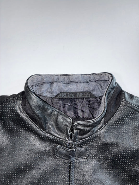 Arlen Ness Racing “Live On The Edge” Leather Moto Jacket (S)