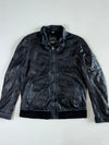 Globe Trotter Vintage Distressed Black Leather Aviator Moto Jacket (L)