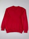 Polo Ralph Lauren Red V-Neck Cotton Knit Sweater – (L)